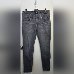 $2 For $40* 7 For All Mankind Slimmy Tapered Dark Gray Jeans